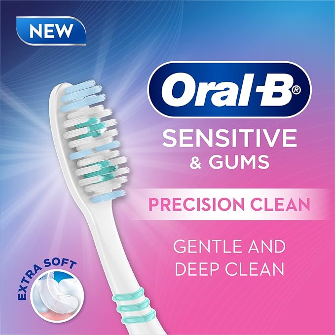 Oral B Ultrathin Sensitive Manual Toothbrush for adults, Multicolor- (Buy 2 Get 2 Free)