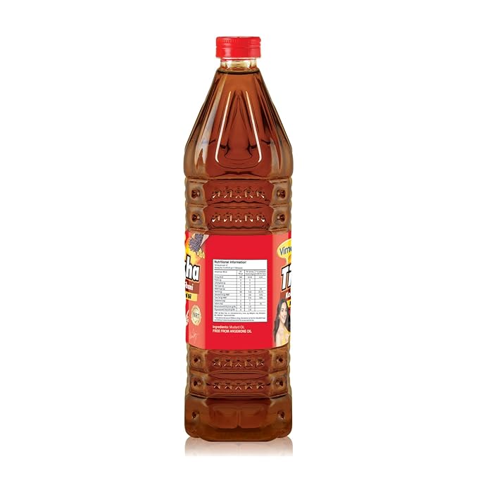 Vimal Tikha Kachi Ghani Mustard Oil (1 L Bottle)