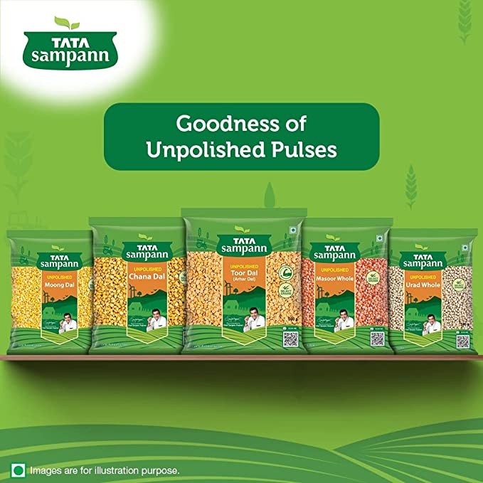 Tata Sampann Unpolished Green Moong Dal (Whole), 500g