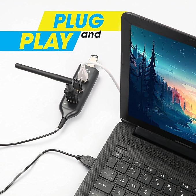 Zebronics ZEB-90HB USB Hub, 4 Ports, Pocket Sized, Plug & Play, for Laptop & Computers