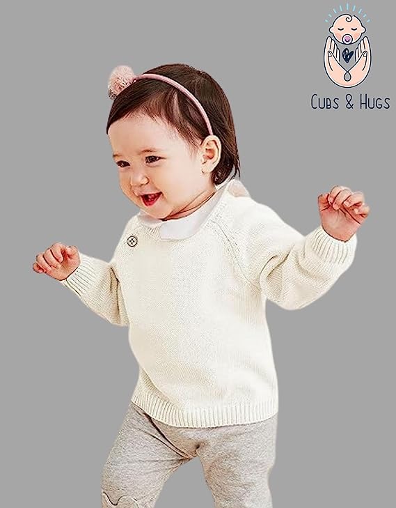 CUBS & HUGS Woolen Full Sleeve Sweater Sweatshirt for Kids and Baby Boys & Baby Girls
