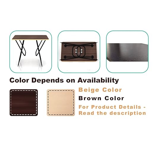 wow craft Multi Purpose Foldable and Portable 2 Seater Dining Table for Home, Kitchen Made with Engineered Plywood top and Powder Coated Finish (Mango Brown)