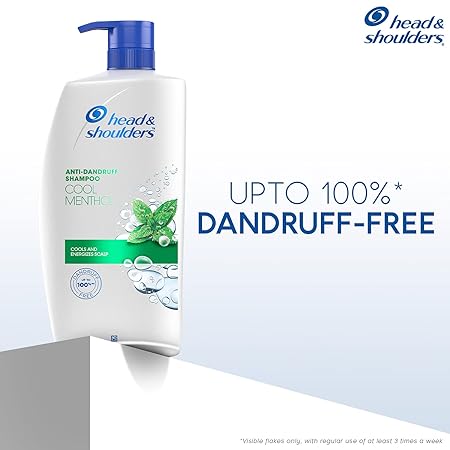 Head & Shoulders Cool Menthol Anti Dandruff Shampoo for Women & Men, 1L