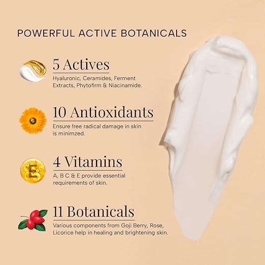 Ras Luxury Oils Super Charge Day Cream with Multivitamin SPF 30 PA++++ Reduces Dark Spots & Pigmentation Moisturizer for Glowing Skin with 72HR Hydration, Ceramides & Protection from UVA & UVB