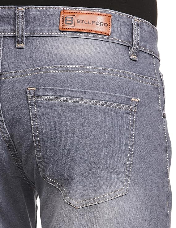 Billford Men's Comfortable Stretchable Casual Denim Jeans Regular Fit Mid Rise Flat Front Full Length Modern & Fashionable for Casual Wear Comfort and Flexibility