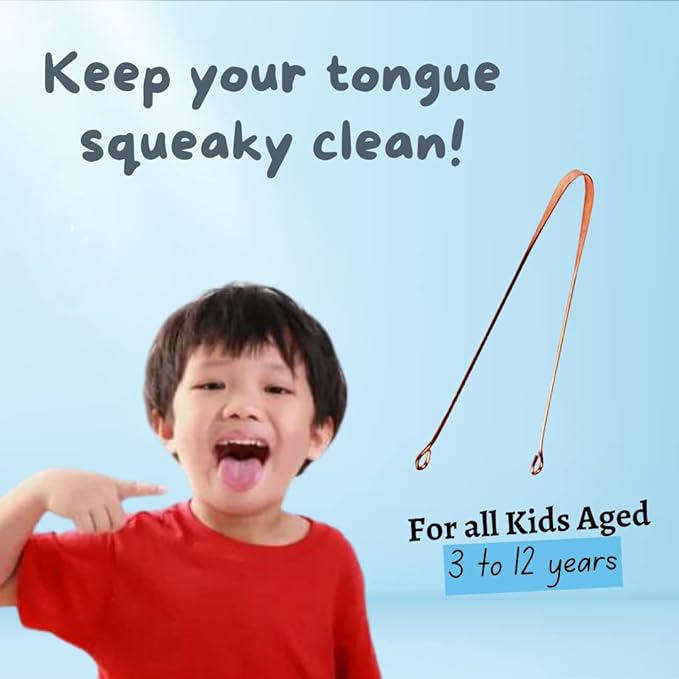 Adore Copper Tongue Cleaner for Kids - Baby Tongue Cleaner Maintains Oral Care, Pack of 1 (Dummas)