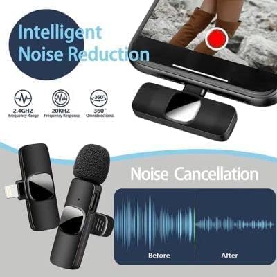 Hevalls 360° 2.4 ghz Omnidirectional Lavalier Wireless mic Noise cancallation 50 meter Range Plug & Play Rechargeable Microphone With three receiver Lapel Mic System for Andriod/ Type-c/ iPhone/ Laptop/ ipad/ macbook/ computer/ and all Usb Devices for You