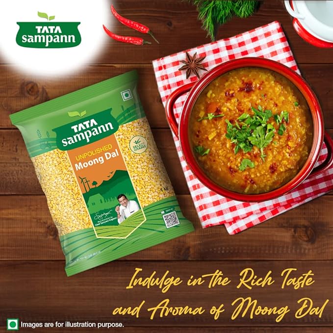 Tata Sampann Unpolished Moong Dal (Split), 1kg