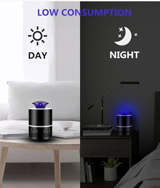 Keekos Killer Machine Bug Zapper,Rechargeable Mosquito Zapper, Mosquito Killer Lamp,Bug Zapper Indoor & Outdoor with USB Power Supply,Electronic (Round-Black)