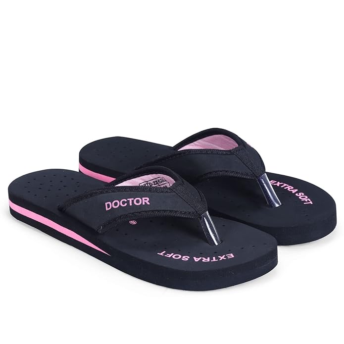 DOCTOR EXTRA SOFT Doctor Slippers for Women Orthopedic Diabetic Pregnancy Non Slip Lightweight Comfortable Flat Casual Stylish Dr Chappals and House Flip flops For Ladies and Girl’s D-22