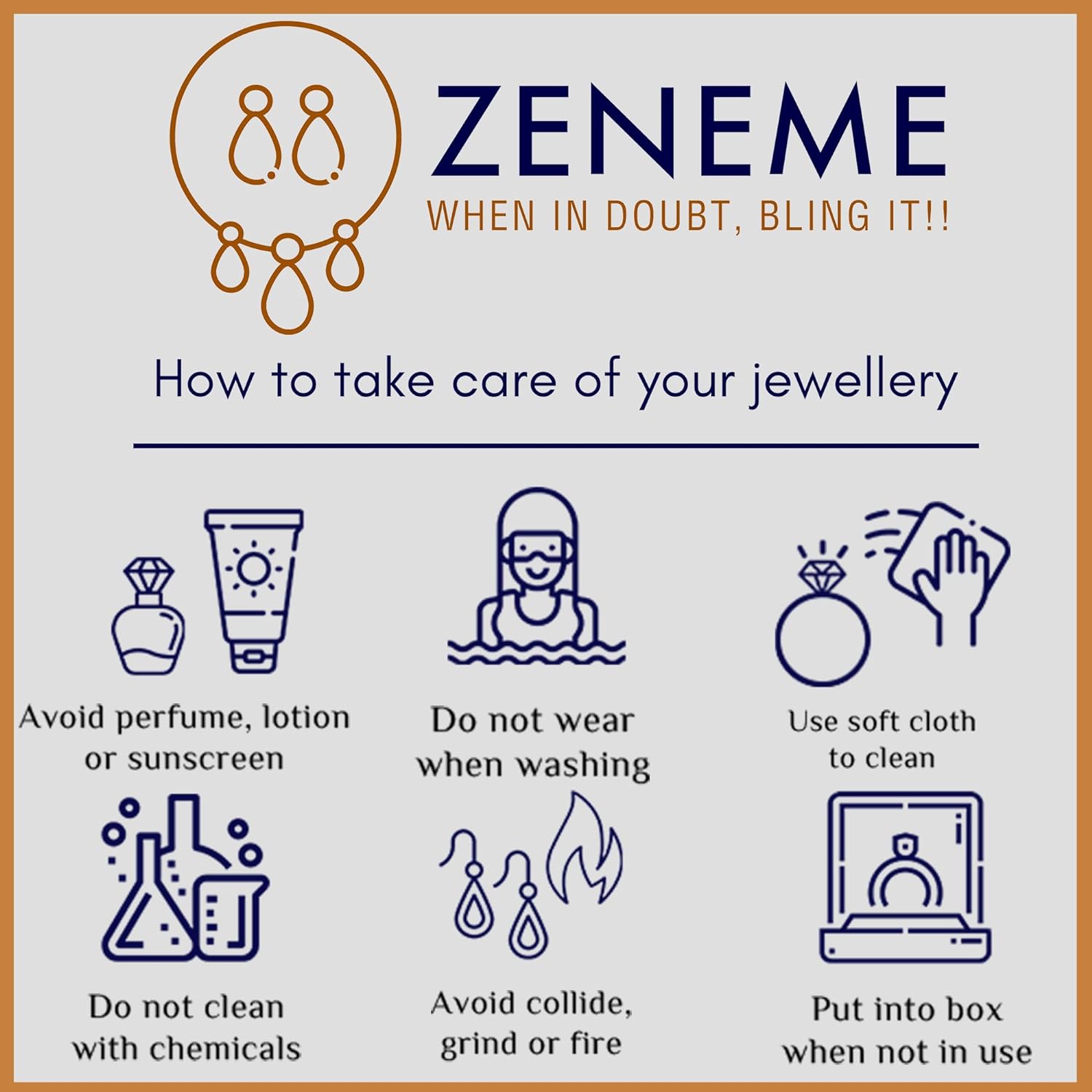 ZENEME Jewellery Set for Women American Diamond Combo of Necklace Set with Earrings, Bracelet and Ring for Girls and Women