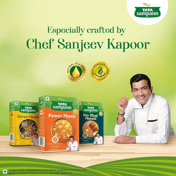 Tata Sampann Paneer Masala with Natural Oils, Crafted by Chef Sanjeev Kapoor, 100g