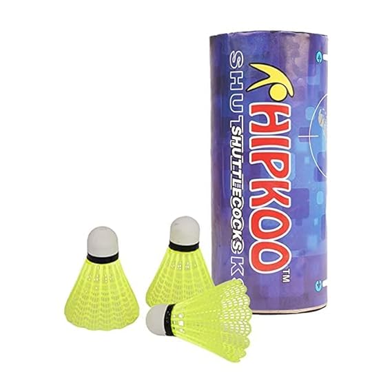Hipkoo Sports Standard Aluminum Badminton Rackets Set of 4| Wide Body Shuttle Bat with Cover, 3 Shuttles and Net| Ideal for Beginner| Lightweight and Sturdy| Red