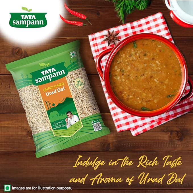 Tata Sampann Unpolished Urad Dal (Split), 1kg