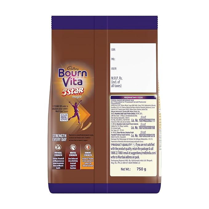 Cadbury Bournvita 5 Star Magic Health Drink Pack, 750 g Pouch