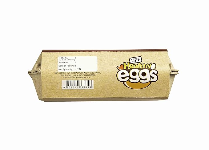 Upf Healthy Brown Eggs, 12 Pieces| Veg Fed| Non-Fertile Eggs