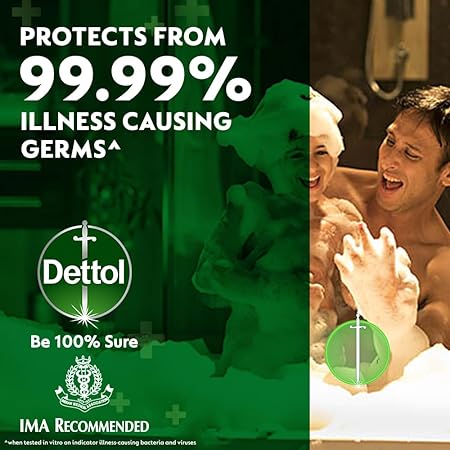 Dettol Original Germ Protection Bathing Soap Bar (300gm) | Kills 99.99% germs, 75gm - Pack of 4