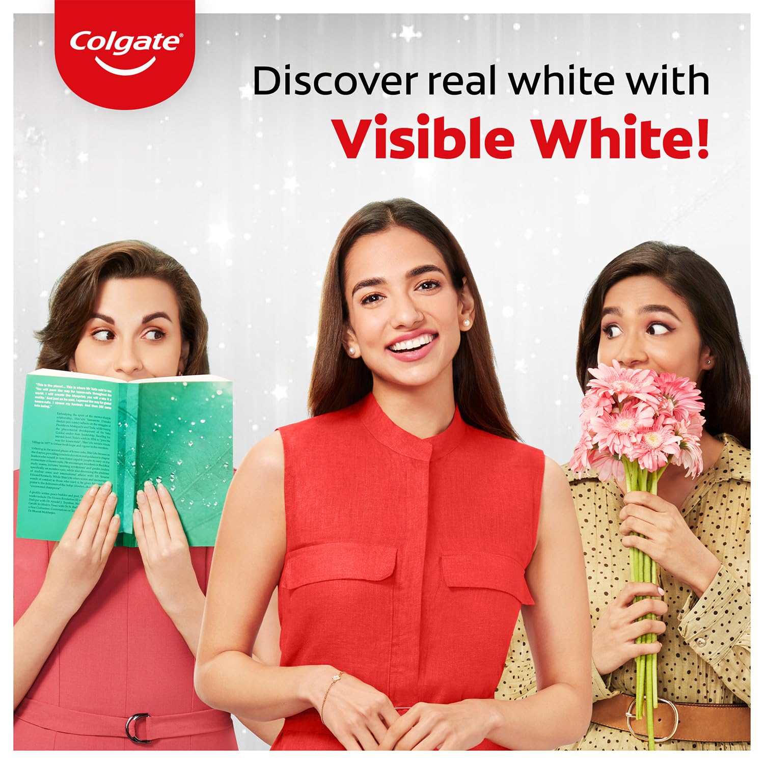Colgate Visible White 400g (100g x Pack of 4) Teeth Whitening Toothpaste, with Whitening Accelerators for noticeably whiter teeth starting in 1 week. Stain Removal and Minty Flavour for Fresh Breath