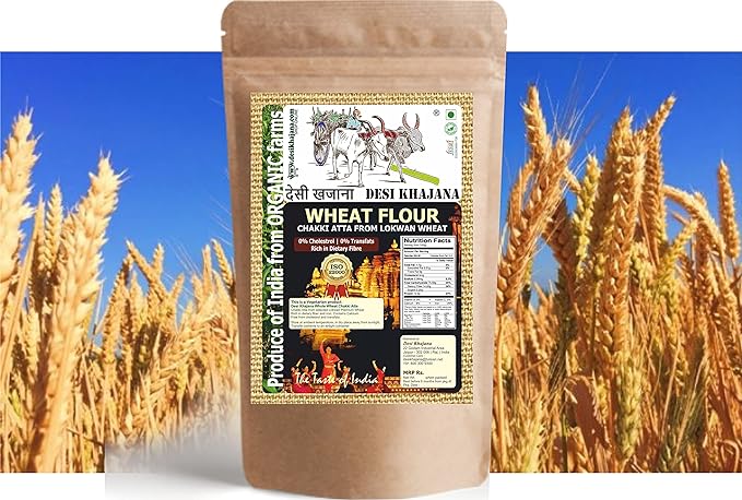 DESI KHAJANA Wheat Flour (Premium Lokwan) - 5kg | Produce of Organic Farms of India