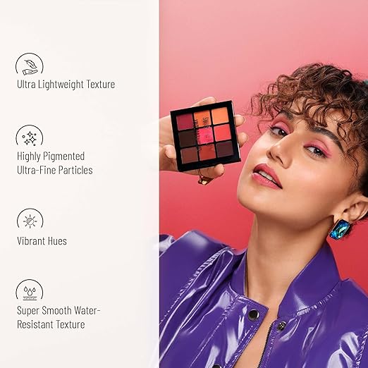 Swiss Beauty Ultimate 9 Pigmented Colors Eyeshadow Palette Long Wearing And Easily Blendable Eye Makeup Palette Matte, Shimmery And Metallic Finish - Multicolor-06, 6G