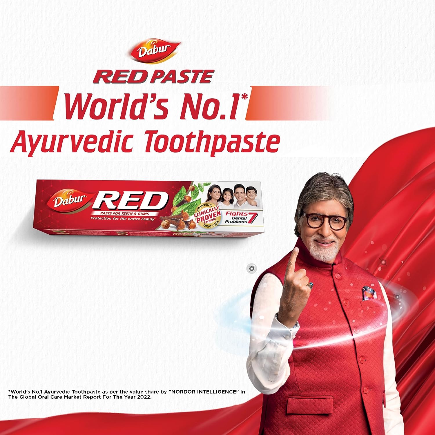 Dabur Red Toothpaste-600g (150gX4) | World's No.1 Ayurvedic Paste | Fluoride Free | Helps In Bad Breath Treatment, Cavity Protection, Plaque Removal | For Whole Mouth Health | Power Of 13 Potent Ayurvedic Herbs