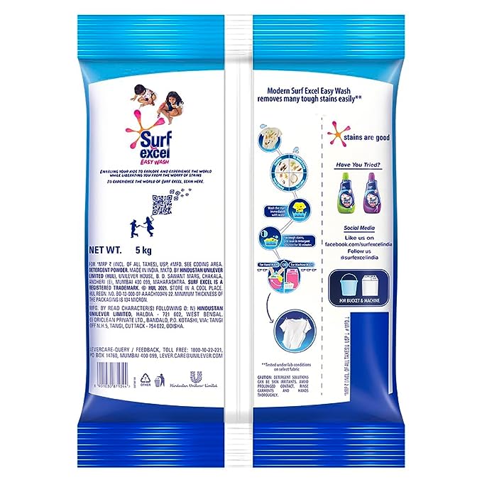 Surf Excel Easy Wash Detergent Powder 5 kg 
