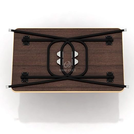 wow craft Multi Purpose Foldable and Portable 2 Seater Dining Table for Home, Kitchen Made with Engineered Plywood top and Powder Coated Finish (Mango Brown)