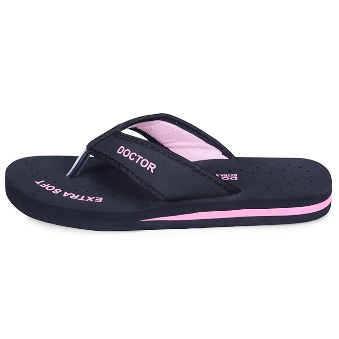 DOCTOR EXTRA SOFT Doctor Slippers for Women Orthopedic Diabetic Pregnancy Non Slip Lightweight Comfortable Flat Casual Stylish Dr Chappals and House Flip flops For Ladies and Girl’s D-22