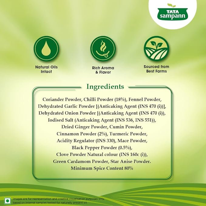 Tata Sampann Paneer Masala with Natural Oils, Crafted by Chef Sanjeev Kapoor, 100g