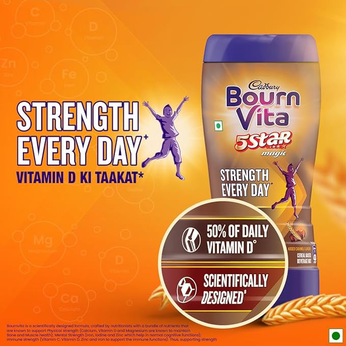Cadbury Bournvita 5 Star Magic Health Drink Pack, 750 g Pouch