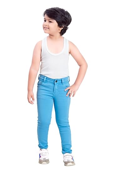 Denim Silky Jeans Kids Casual Wear Slim Fit Stretchable Jeans for Boys