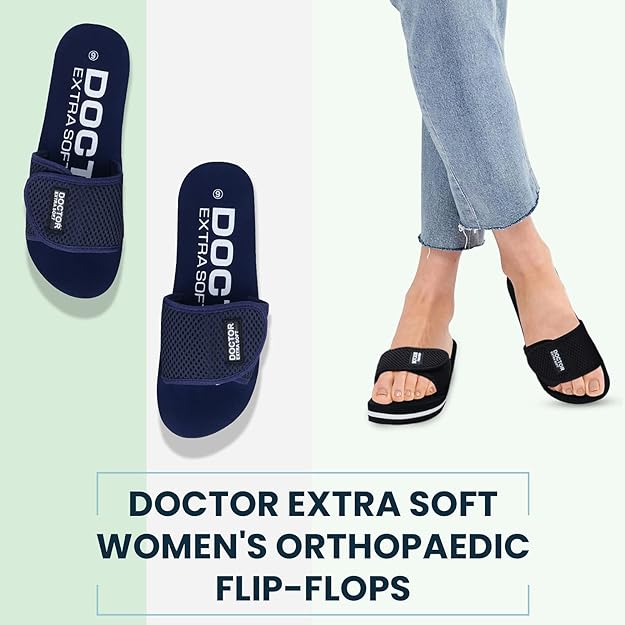 SOFT Women's Orthopaedic and Diabetic Adjustable Strap Comfort Fitting Dr Flipflops and House Slippers for Women’s and Girl’s Slides WOMENS-CUP-OR-D-17UK.