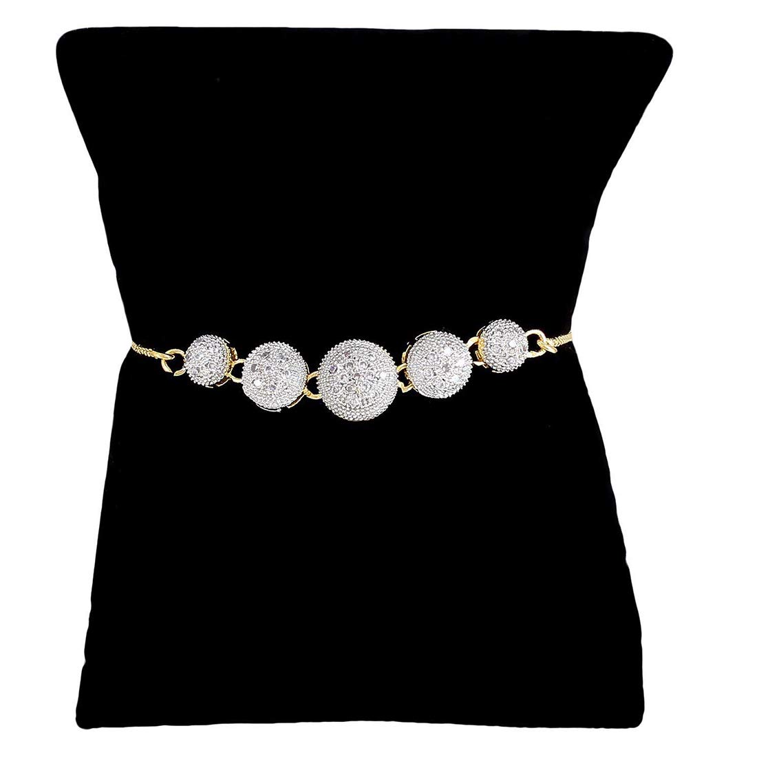 ZENEME Jewellery Set for Women American Diamond Combo of Necklace Set with Earrings, Bracelet and Ring for Girls and Women