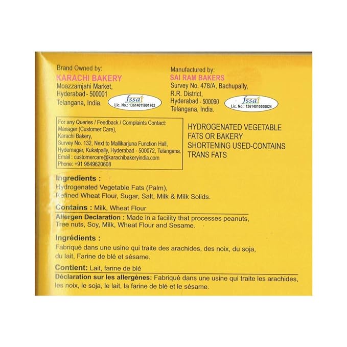 Karachi Bakery Osmania Biscuit Premium Pack, 400g (Pack of 2)