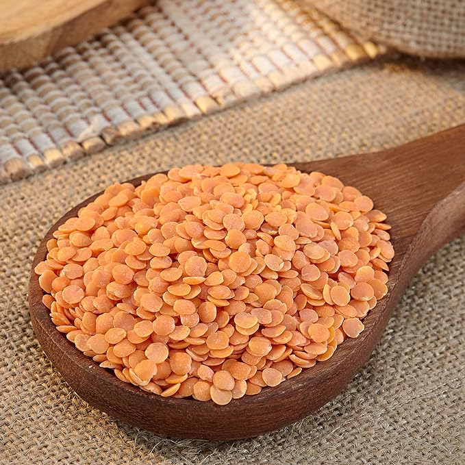 Vedaka Popular Red Masoor Dal Split, 2kg|Rich in Protein|No Cholesterol|No Additives