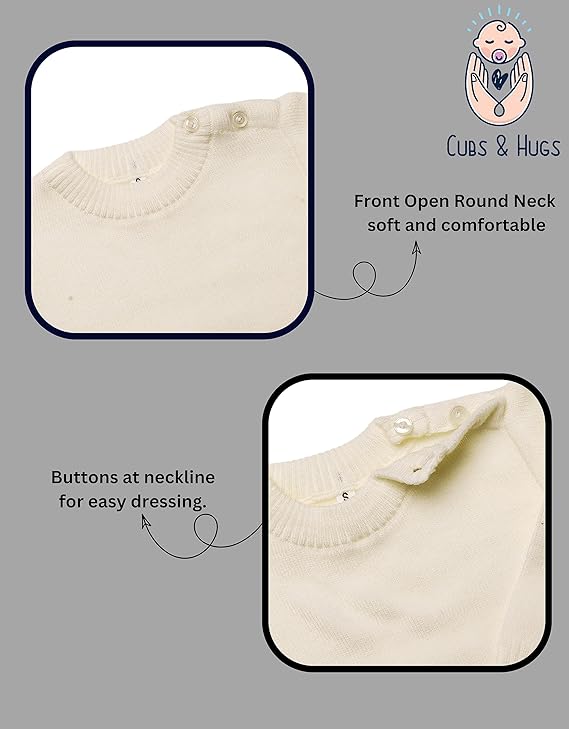 CUBS & HUGS Woolen Full Sleeve Sweater Sweatshirt for Kids and Baby Boys & Baby Girls