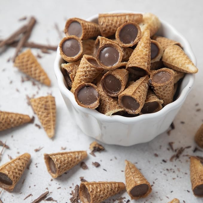 Nova Nova | Best Bites Choco Filled Cones | Classic Chocolate Flavours (Belgian, White & Dark Chocolate) - All in one pack | 100% Eggless | 30 pieces