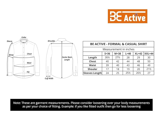 BE ACTIVE Men Formal Shirts