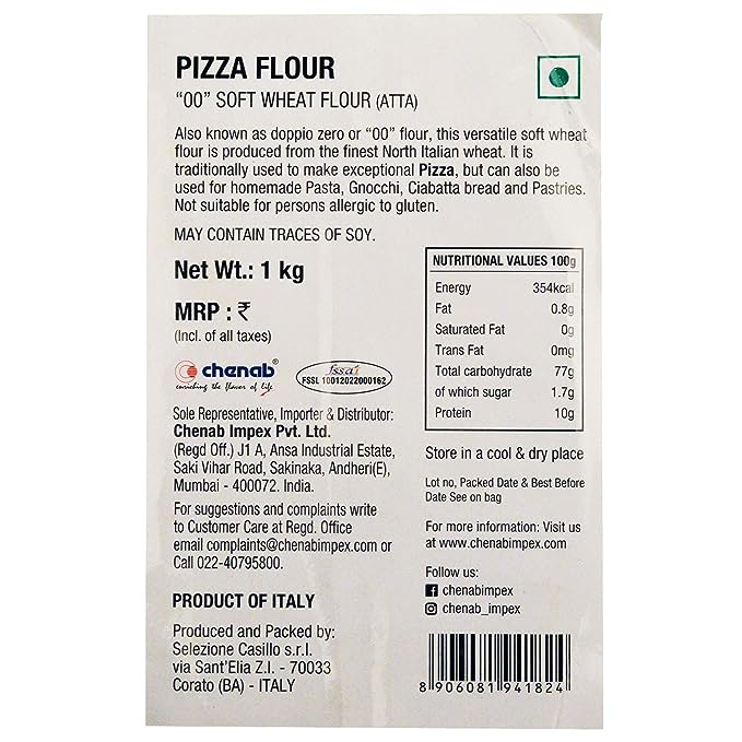 Casillo 00 Soft Wheat Pizza Flour 1Kg