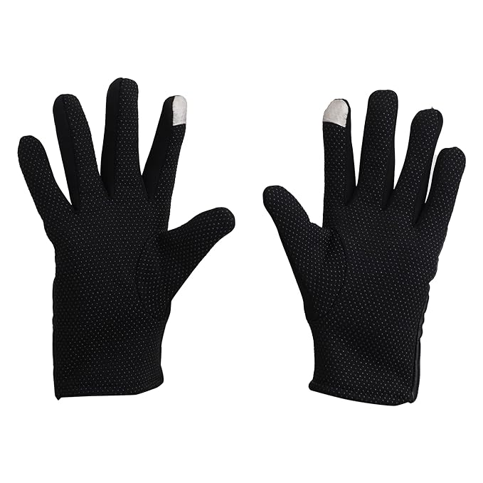 Dopamine Touchscreen Women Warm Gloves Non-Slip Windproof Waterproof Driving, Cycling, Running, Outdoor Sport Gloves for Girl/Womens (Black)