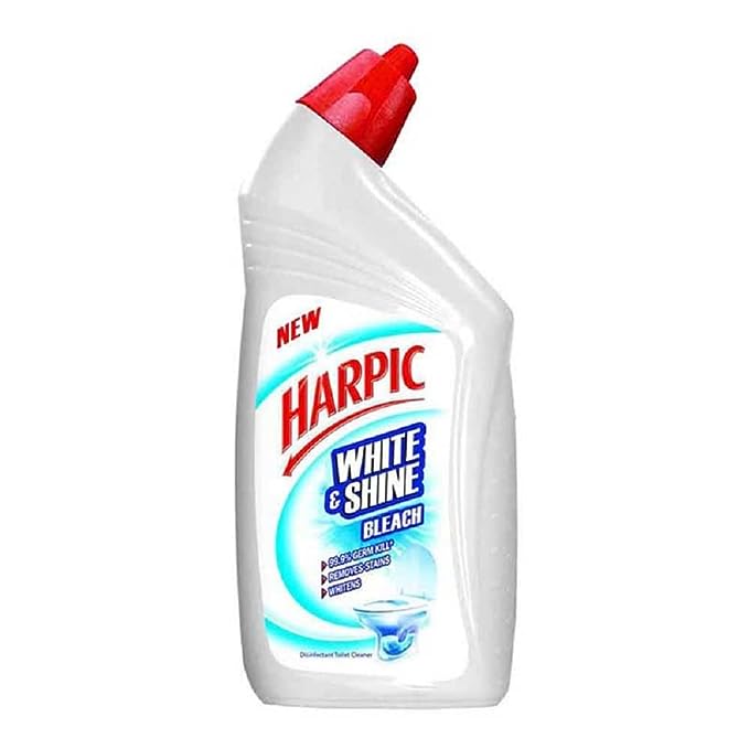 Harpic Flushmatic In-Cistern Toilet Cleaner Blocks, Citrus - 100 g | Toilet Flush Cleaner Balls & Harpic White and Shine Disinfectant Toilet Cleaner Bleach Liquid - 500 ml COMBO