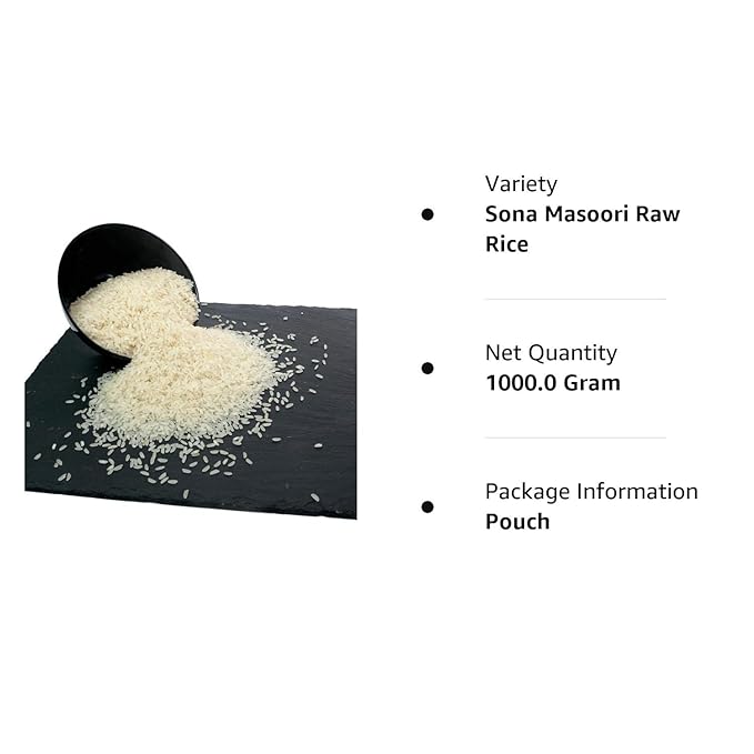 More Sona Masoori Raw Loose Rice, 1Kg (Superior)