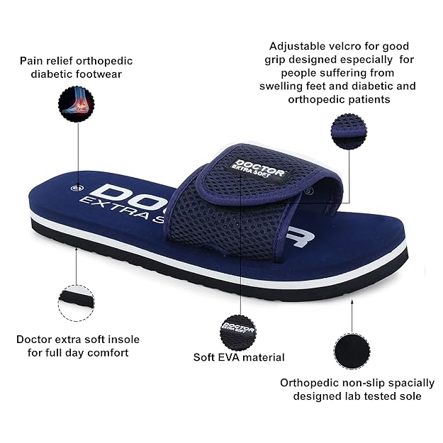 SOFT Women's Orthopaedic and Diabetic Adjustable Strap Comfort Fitting Dr Flipflops and House Slippers for Women’s and Girl’s Slides WOMENS-CUP-OR-D-17UK.