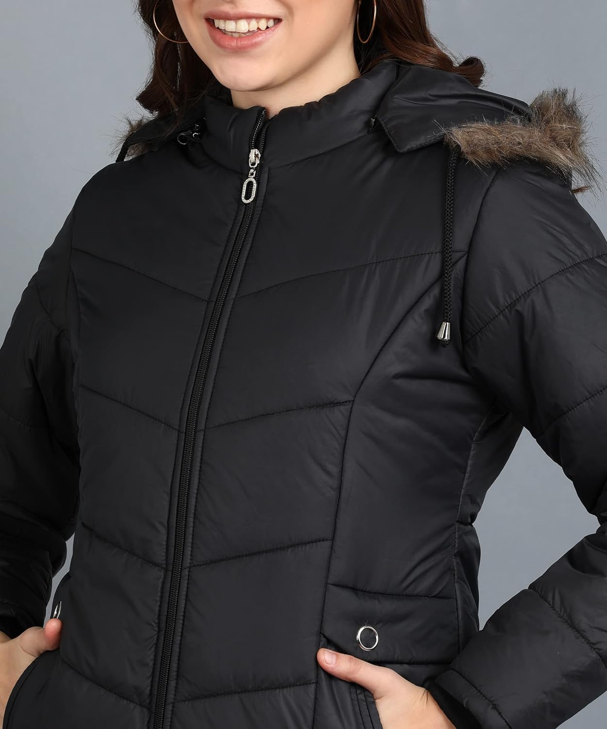 Ellipse FASHION Jacket For Girls Jacket For Women’s Latest Solid Color Stylish Long Jacket/Women's Quilted Jacket Full Sleeves Winter Jacket Girls Winter Wear Jacket