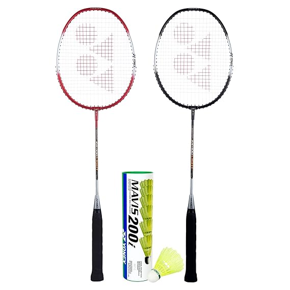 Brand Yonex Grip Siz 3 3/4 inches Sport	Badminton Material Aluminium Skill Level Beginner, Intermediate About this item Yonex badminton Racquet ZR 100 light pack of 2 Zr 100: Composition – Aluminum, weight - 95 to 100 g, grip size - G4. Shaft Material : 