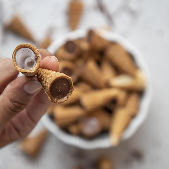 Nova Nova | Best Bites Choco Filled Cones | Classic Chocolate Flavours (Belgian, White & Dark Chocolate) - All in one pack | 100% Eggless | 30 pieces