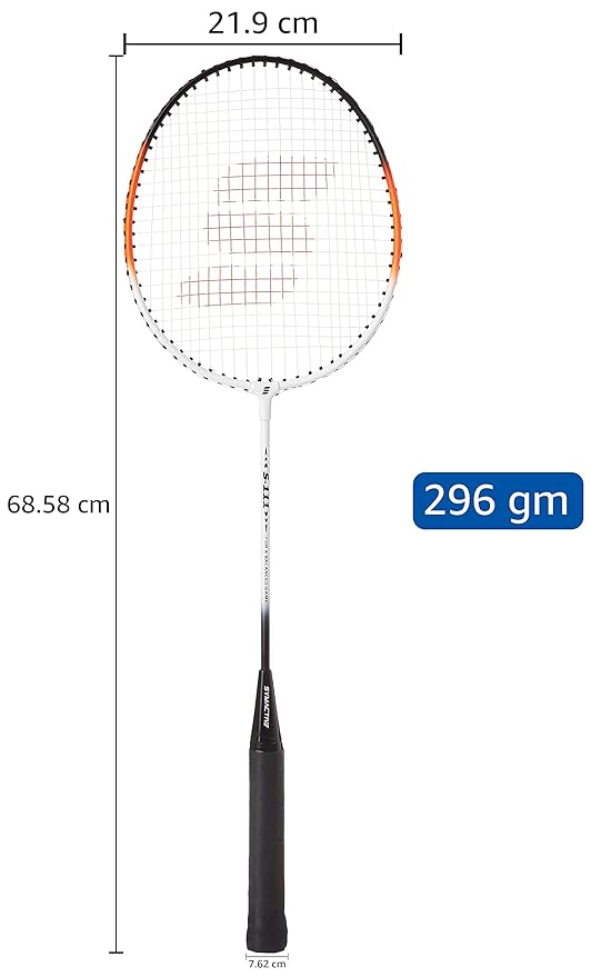 Badminton Kit with 2 Racquets for Recreational Use and Nylon Shuttles, S111