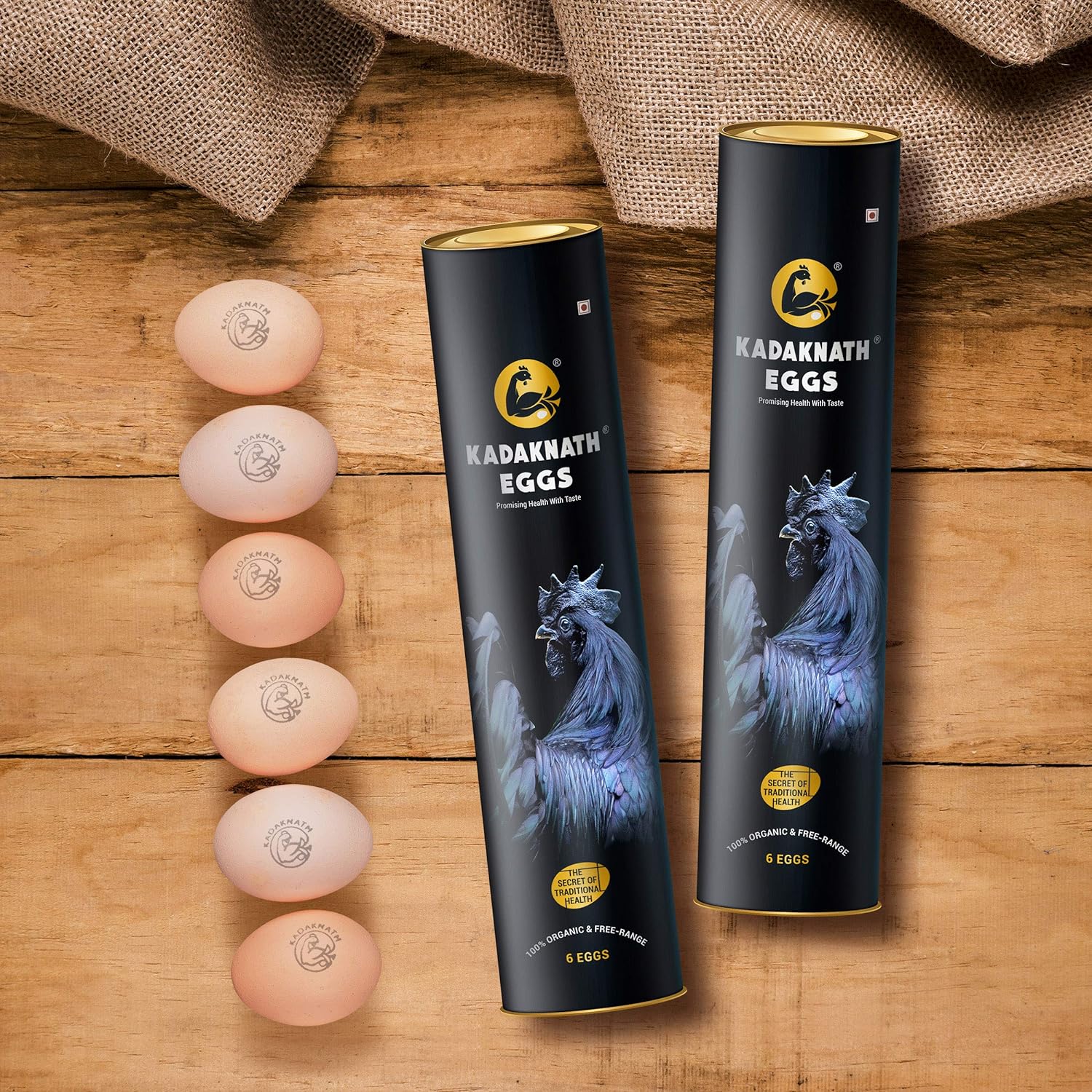 Kadaknath Premium Pack of Free Range Organic Pure Kadaknath Eggs, Fresh Table Eggs, High Protein Eggs. Rich in Iron Content, Low in Cholesterol (Pack of 6 Eggs)