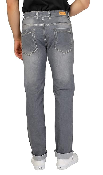 Billford Men's Comfortable Stretchable Casual Denim Jeans Regular Fit Mid Rise Flat Front Full Length Modern & Fashionable for Casual Wear Comfort and Flexibility