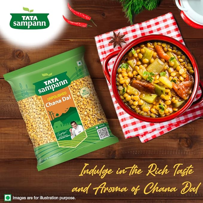 Tata Sampann Unpolished Chana Dal, 500g